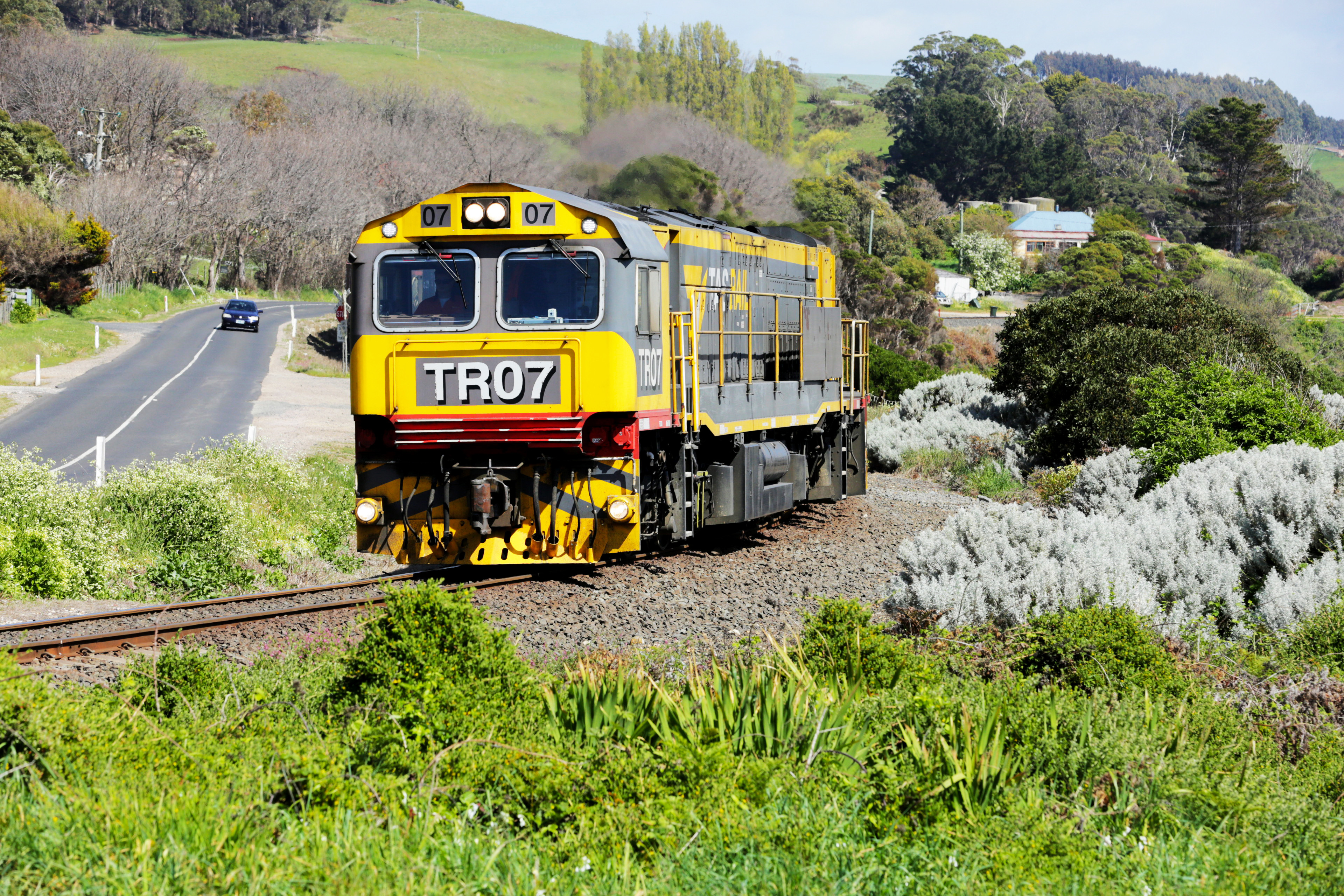 Train in countryside