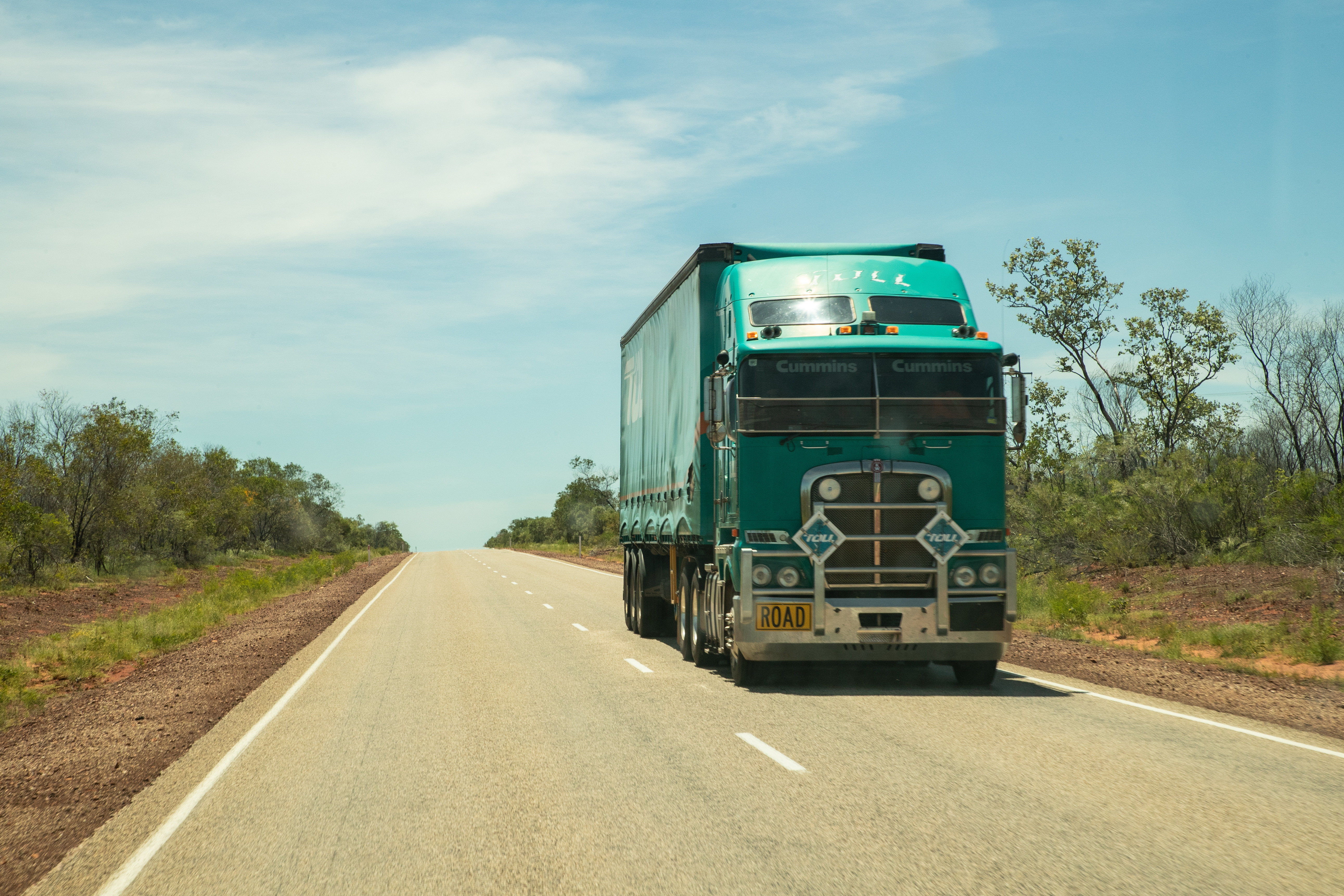 Truck on outback road