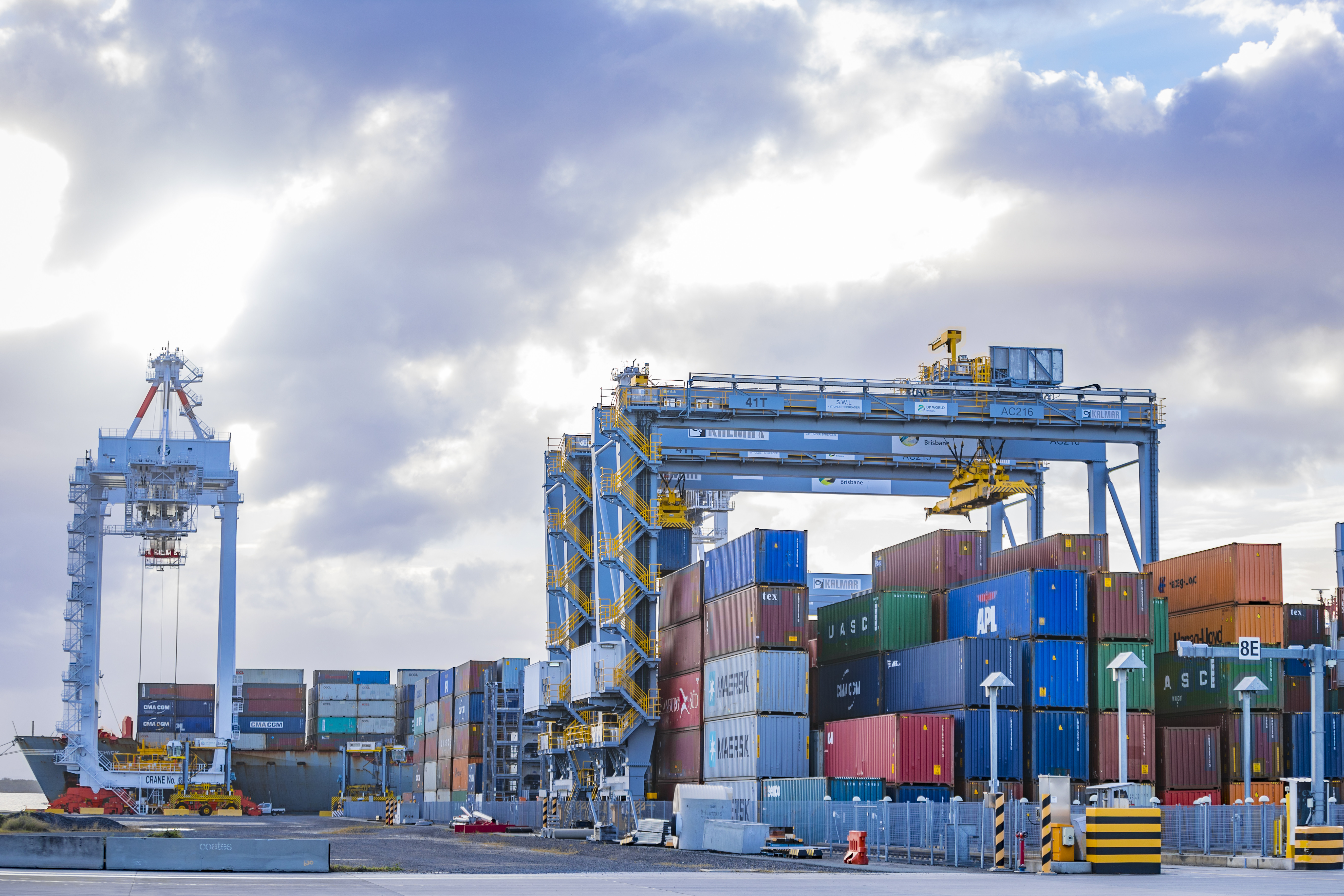 Shipping containers on port