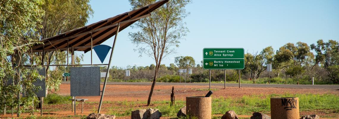 Rest area in remote Australia