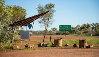 Rest area in remote Australia