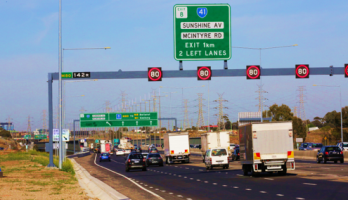 Truck on motorway